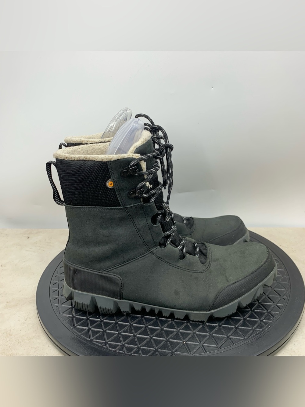 BOGS Arcata Urban Leather Tall Boots Women Size 10 Shoes Black Lined Waterproof